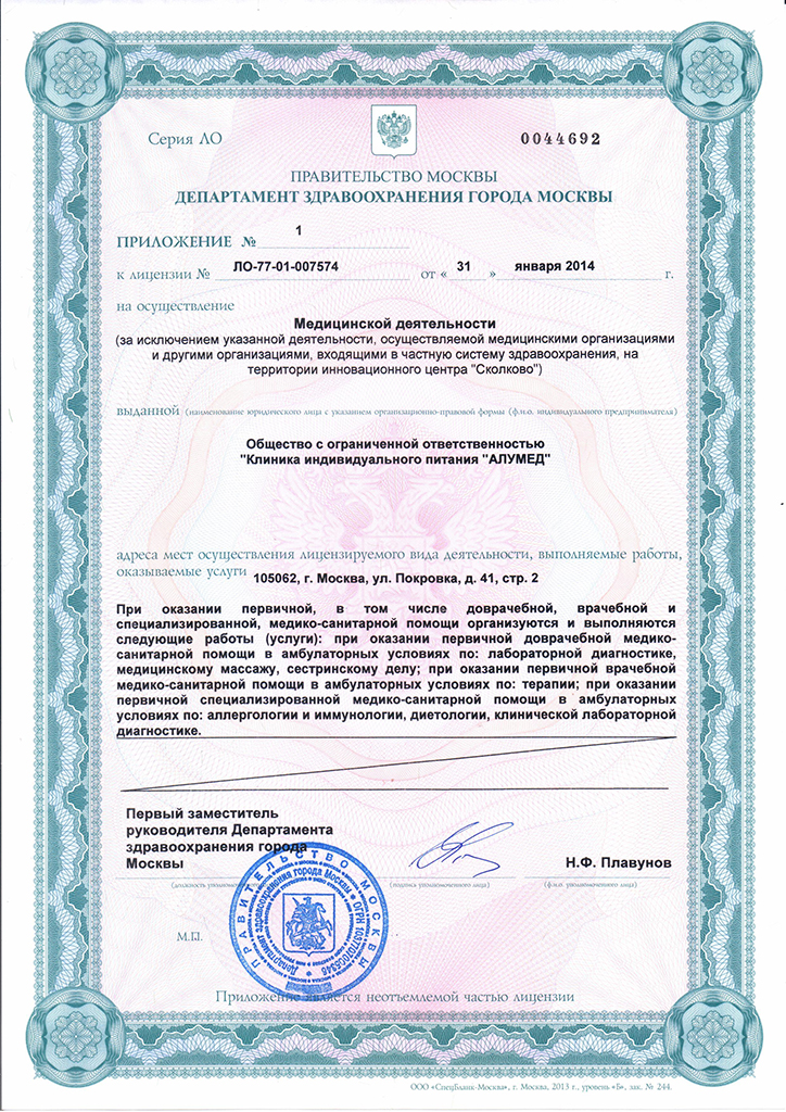 Приложение №1